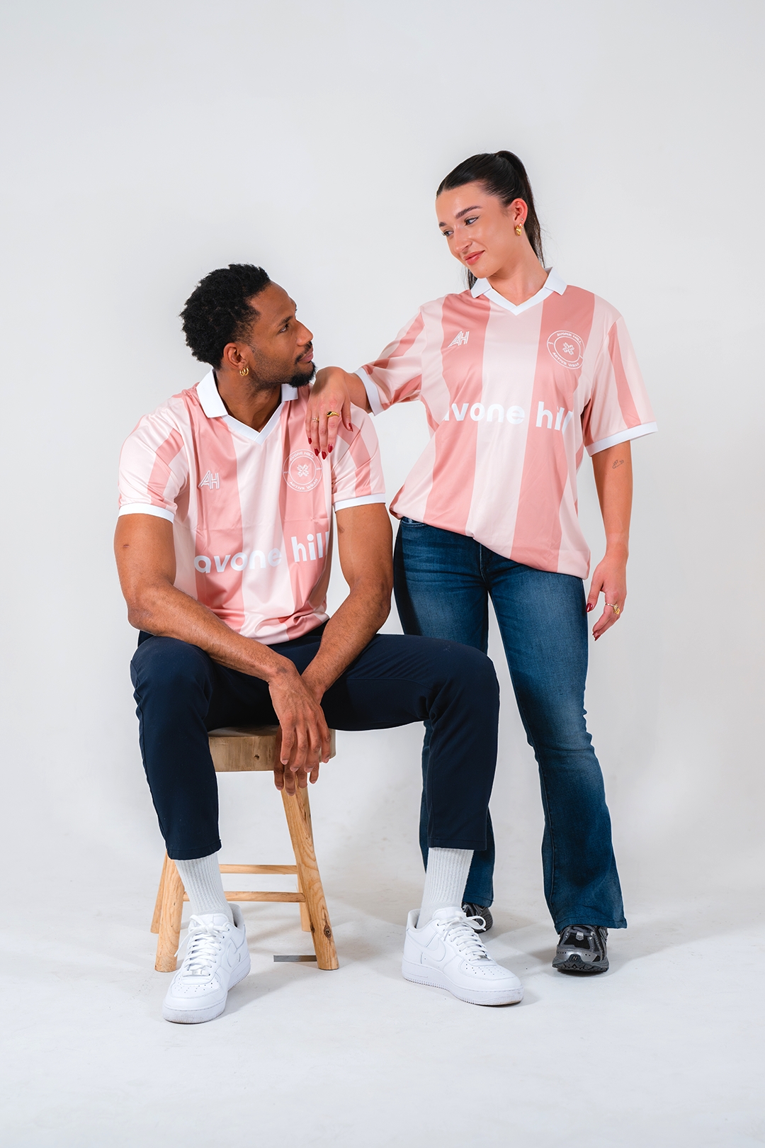 Classic Retro Jersey - Pink/White