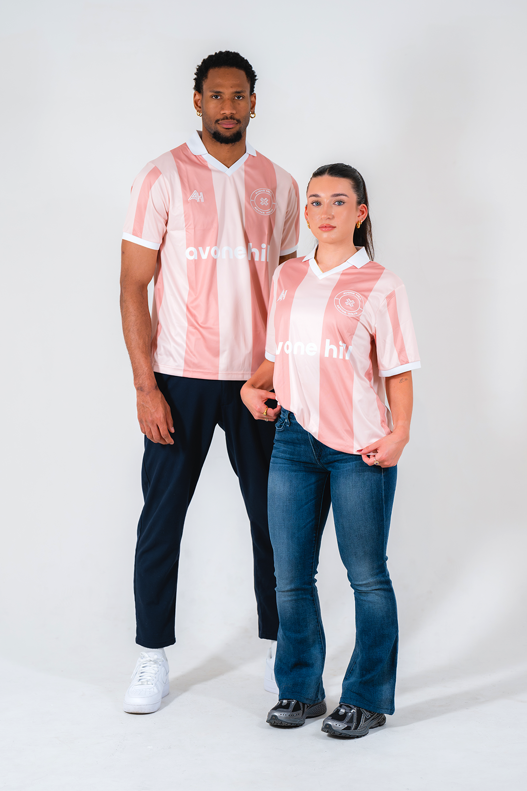 Classic Retro Jersey - Pink/White